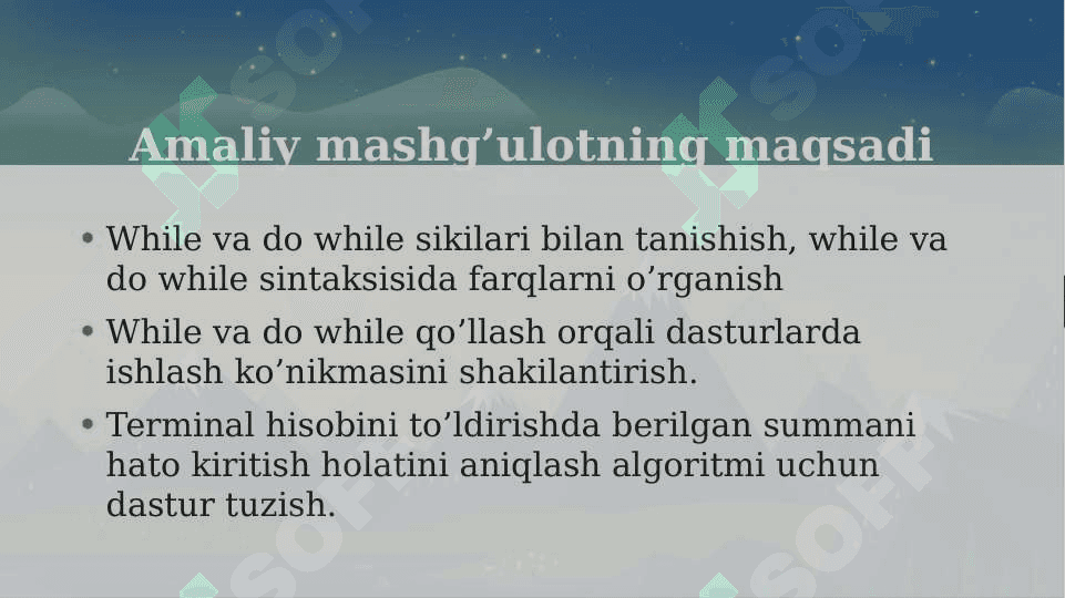 C++ while va do while sikilari 2