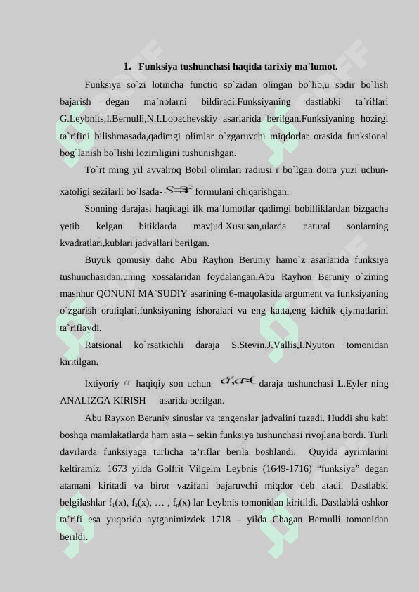 funksiya tushunchasi 2