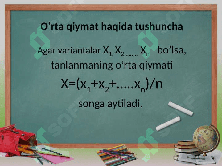 O’rta qiymat. Moda Mediana 3