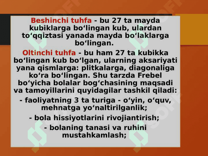 F Frebelning didaktik tizim 8