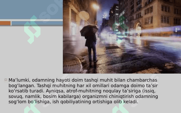 Organizmni chiniqishi 2