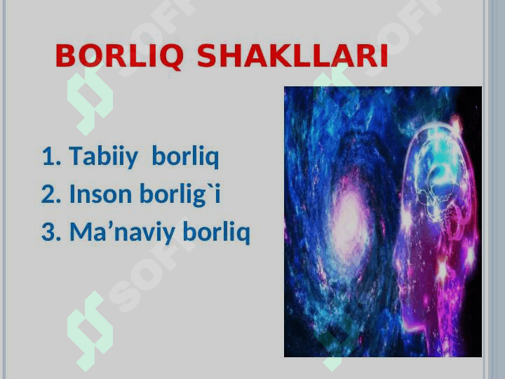Borliq falsafasi (Ontologiya) 5
