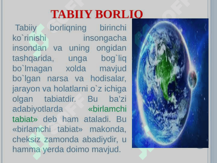 Borliq falsafasi (Ontologiya) 6