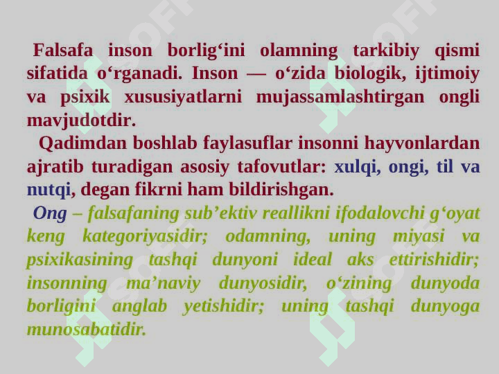 Inson falsafasi 6