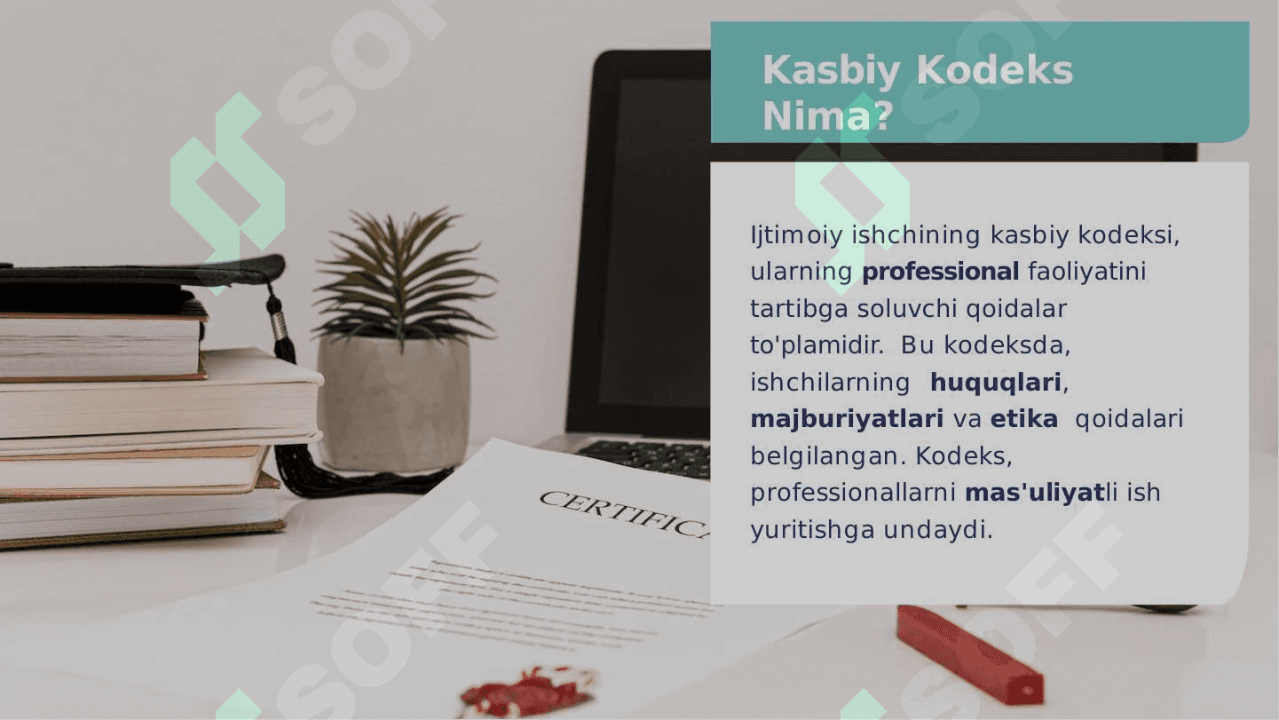 Ijtimoiy ishchining kasbiy kodeksi. 6
