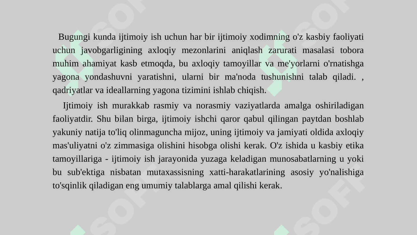 Ijtimoiy ishda Deontologik tamoyillar. 6
