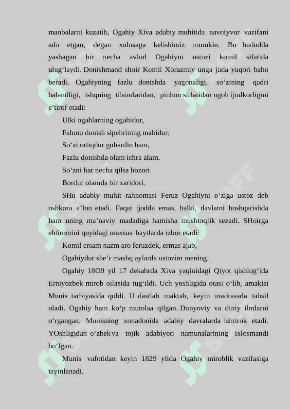 M.Ogahiy hayoti va ijodi manbalari 3