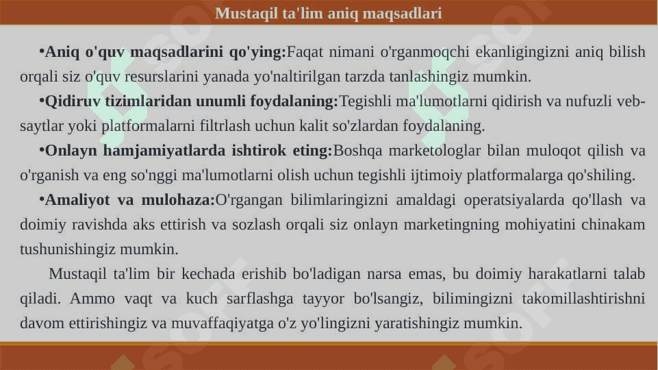 Ta’lim olish jarayonini samarali tashkil etish 4