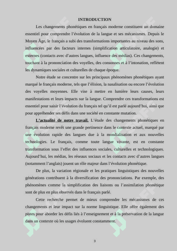 Les changements phonétiques en français moderne 3