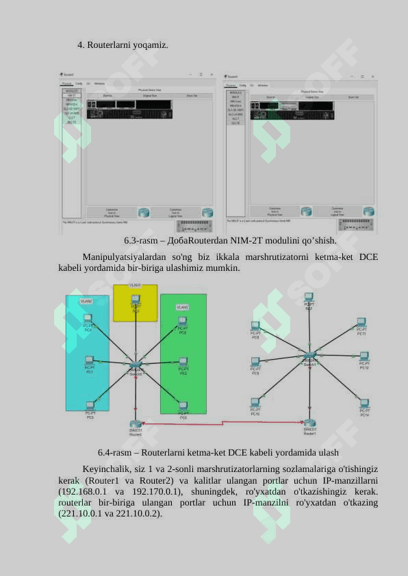 CISCO PACKET TRACERDA WAN TARMOG’INI LOYIHALASH VA QURISH 4