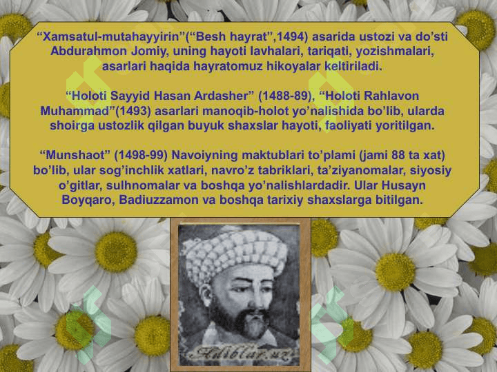 Alisher  Navoiy hayoti va  ijodi 6