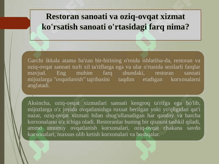 RESTORAN MENEJMENTIGA KIRISH 3