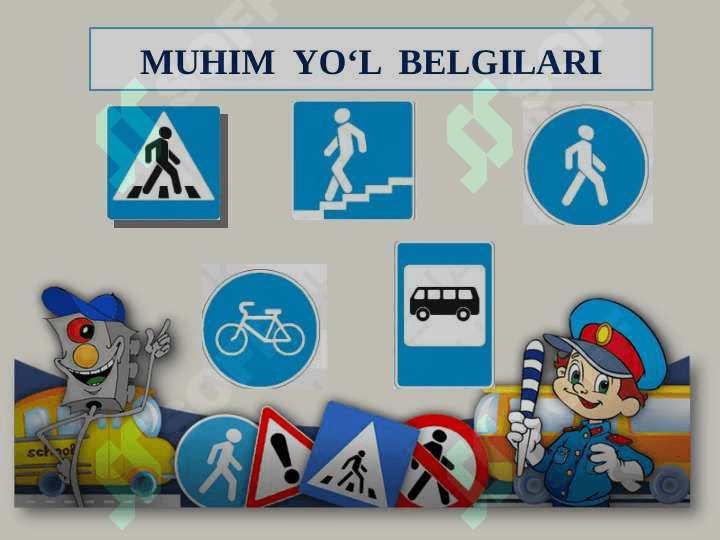 1-sinf tabiiy fan Transportda havfsizlik 8