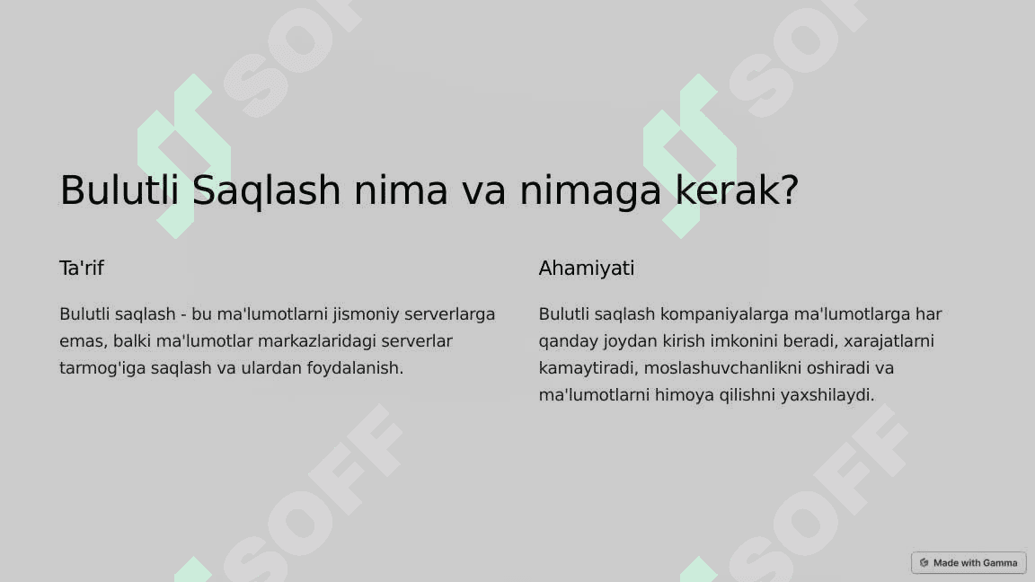Bulutli Saqlash 2