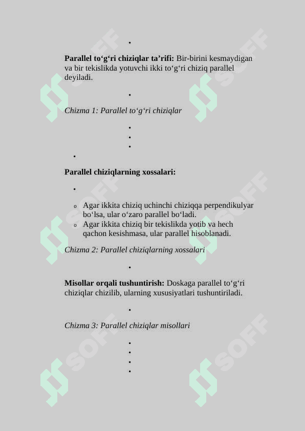 Parallel to'g'ri chiziqlar 2