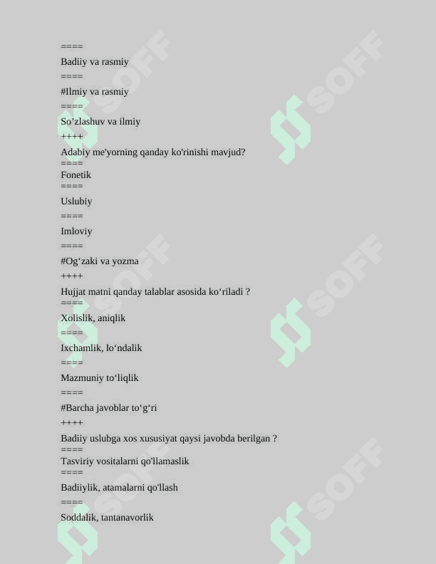 Ona tilidan test javoblari bilan 3