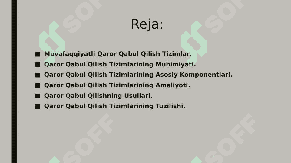 Qaror qabul qilish tizimlari 2