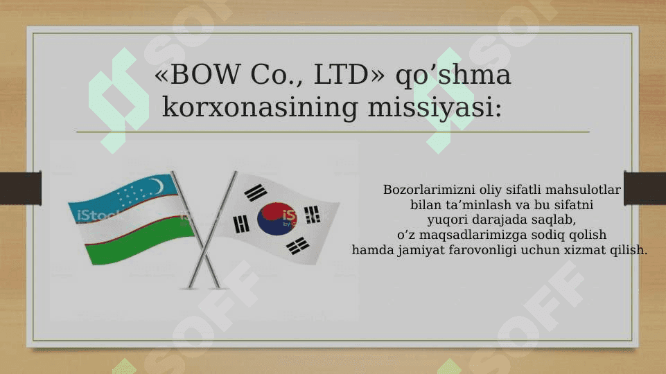 «BOW Co., LTD» qo’shma korxonasi 3
