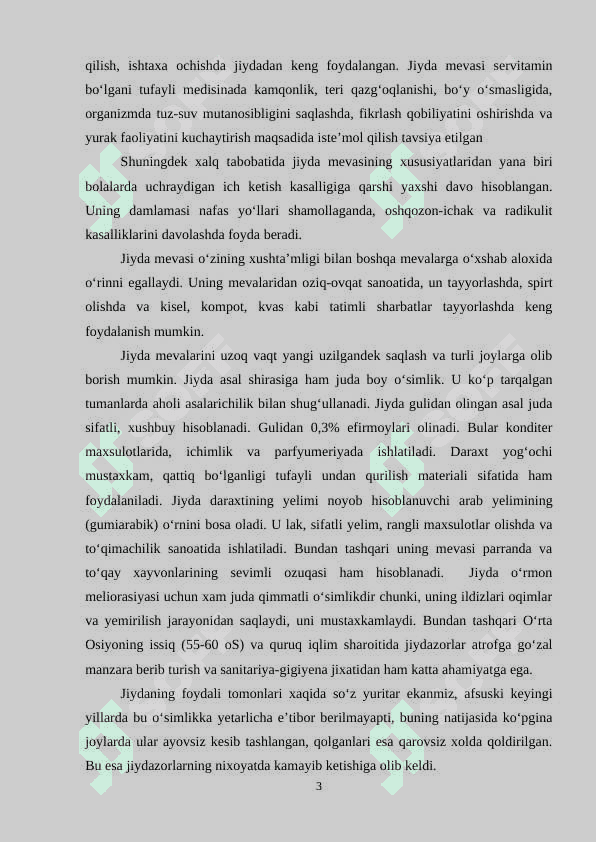 Jiydanamolar qabilasi 3