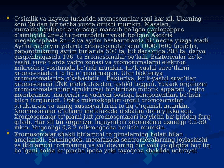 Xromosoma va uning tuzilishi 3