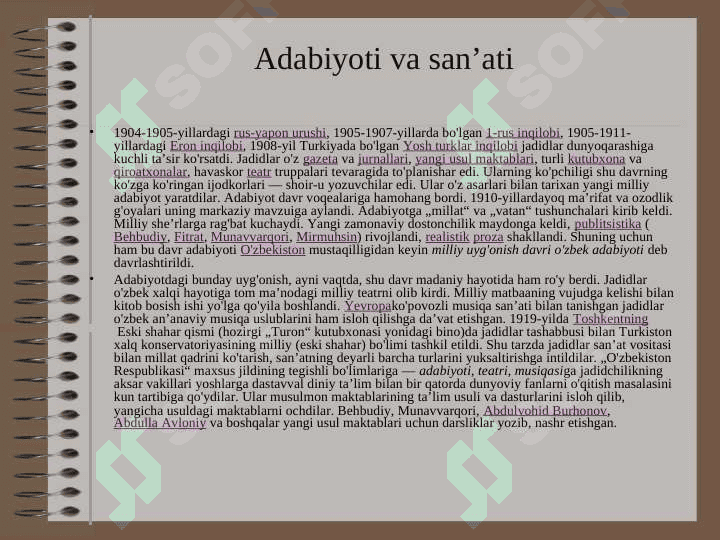 Turkistonda jadidchilik harakati Va ularning faoliyati 8