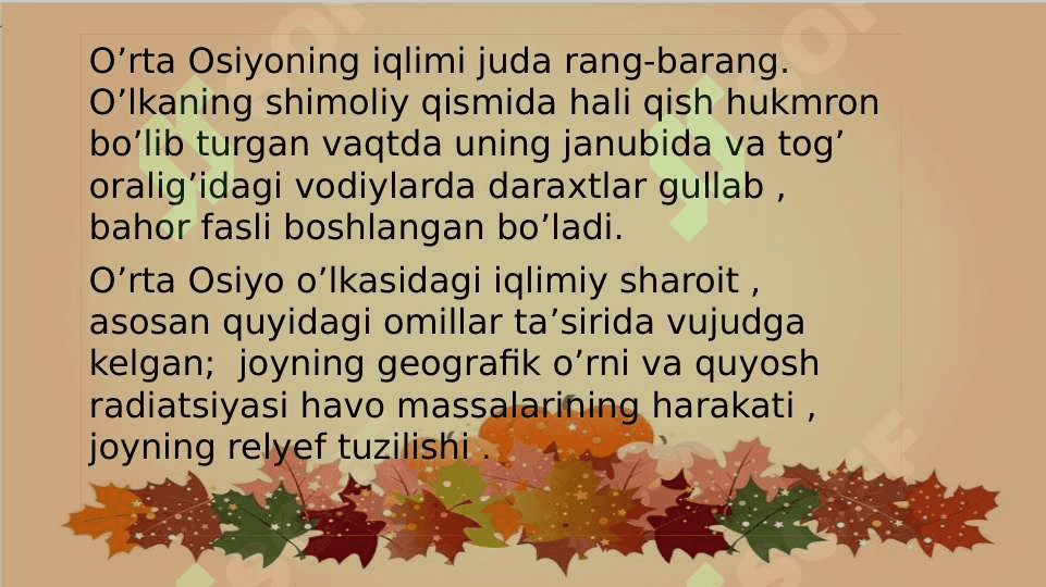 O’rta Osiyo iqlimi 2