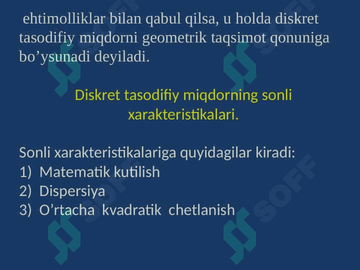 Tasodifiy miqdor 8