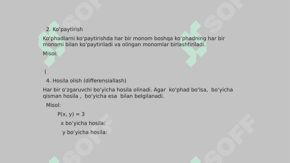 Algebra va sonlar nazariyasi 3