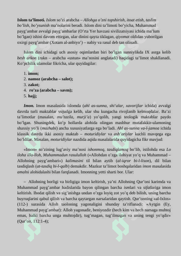 Islom nurli ma'rifat dini 2