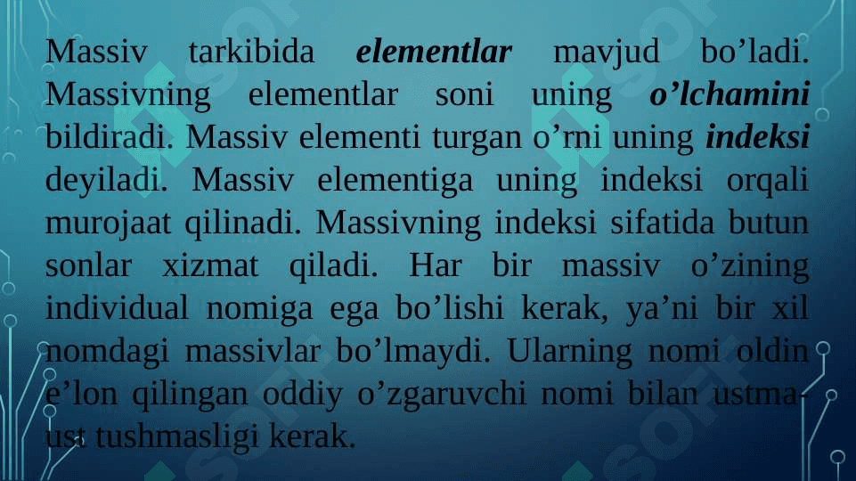Massivlar 3