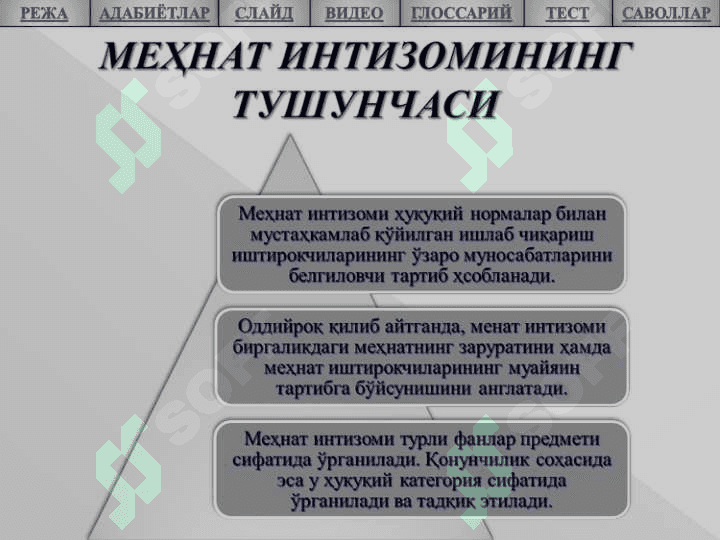 МЕҲНАТ ИНТИЗОМИ 4