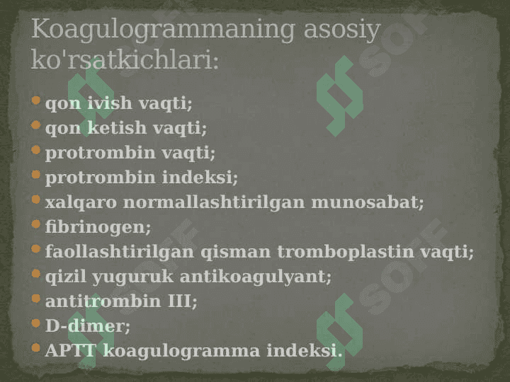 Qonning ivishi (coagulation) 8
