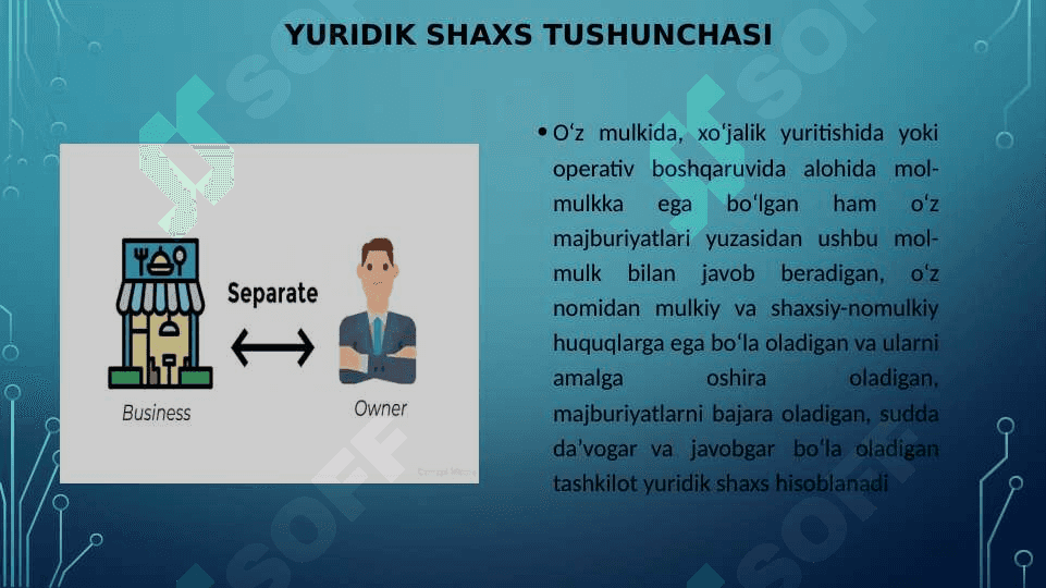 Yuridik shaxslar - fuqarolik huquqining subyektisifatida 3