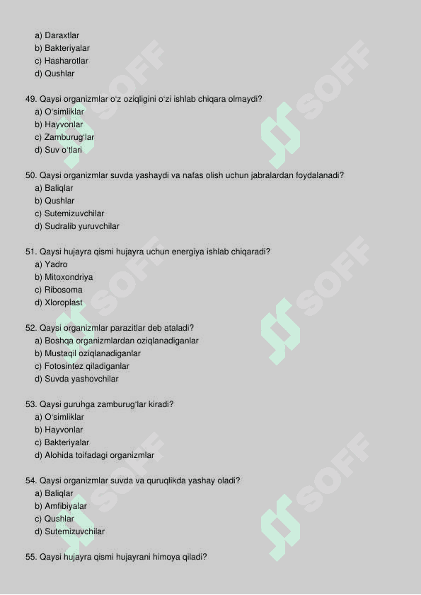 Biologiya test 8