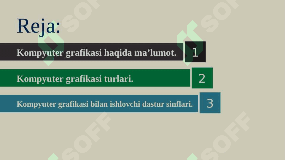 Kompyuterning grafik imkoniyatlari va ularning turlari 2