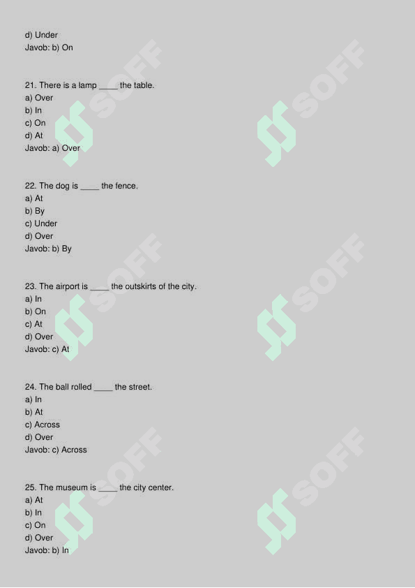Ingliz tili test 5