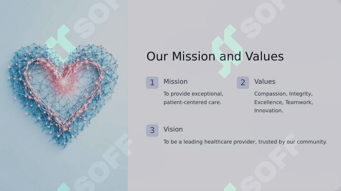 Advertises a real work in a hospital 4