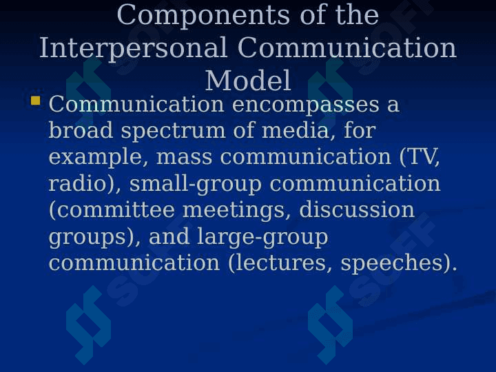 The elements of Interpersonal communication 5