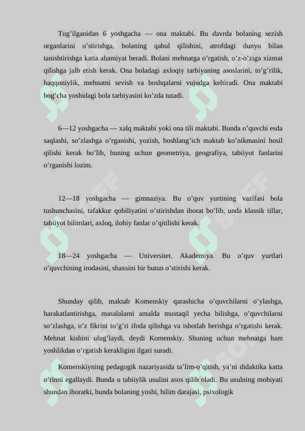 YA.A.Komenskiyning pedagogik goyalari 8