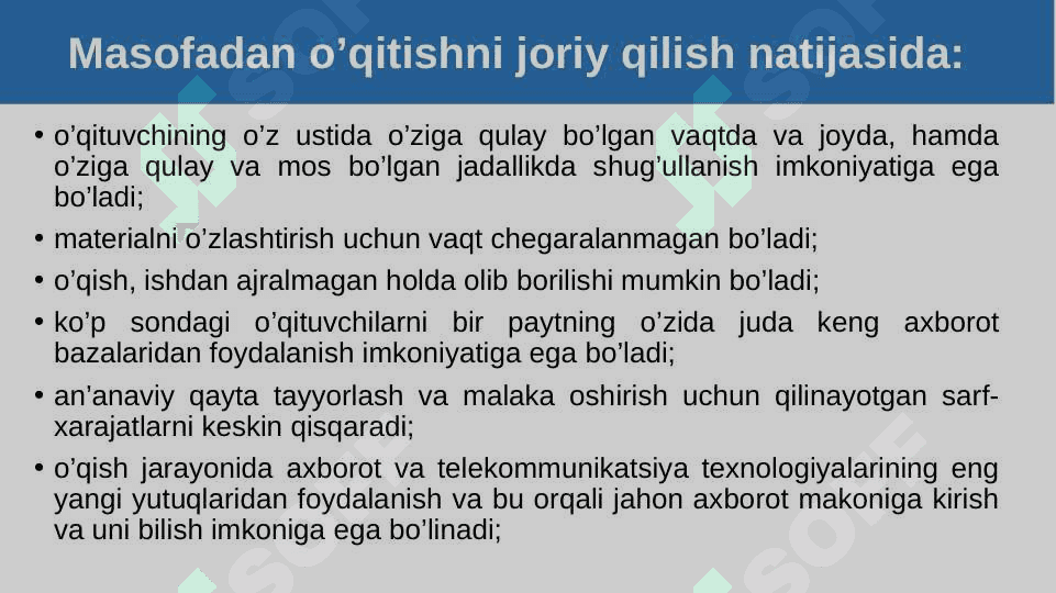 Informatika fanini o‘qitish metodikasi 6