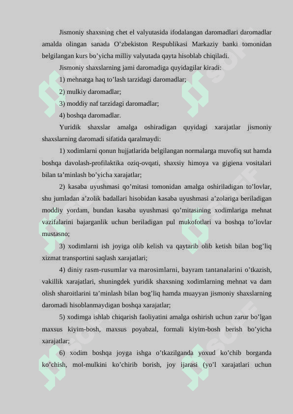 Foydani soliqqa tortishda daromad va xarajat moddalari 3