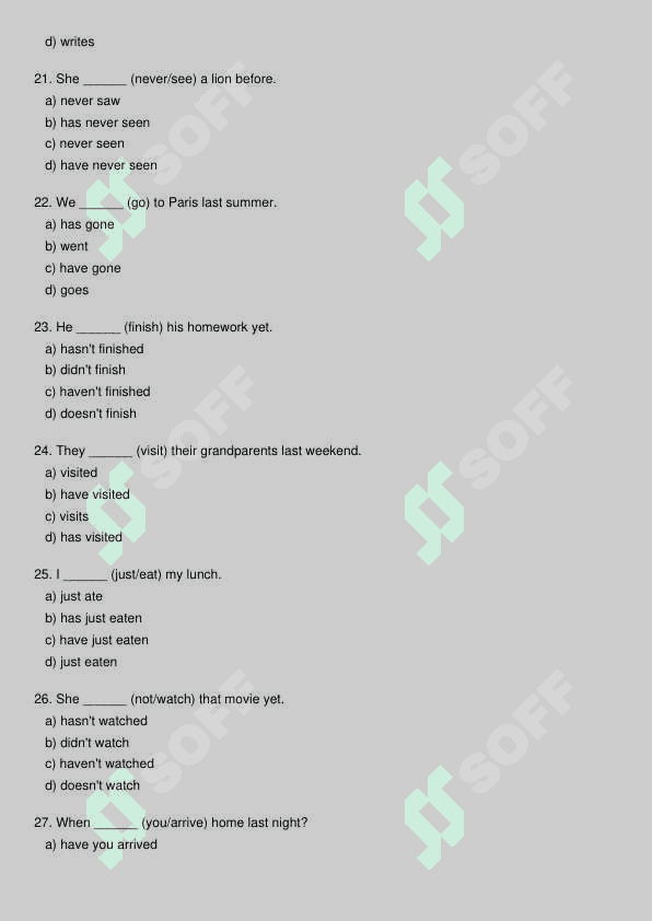 Ingliz tili test 4