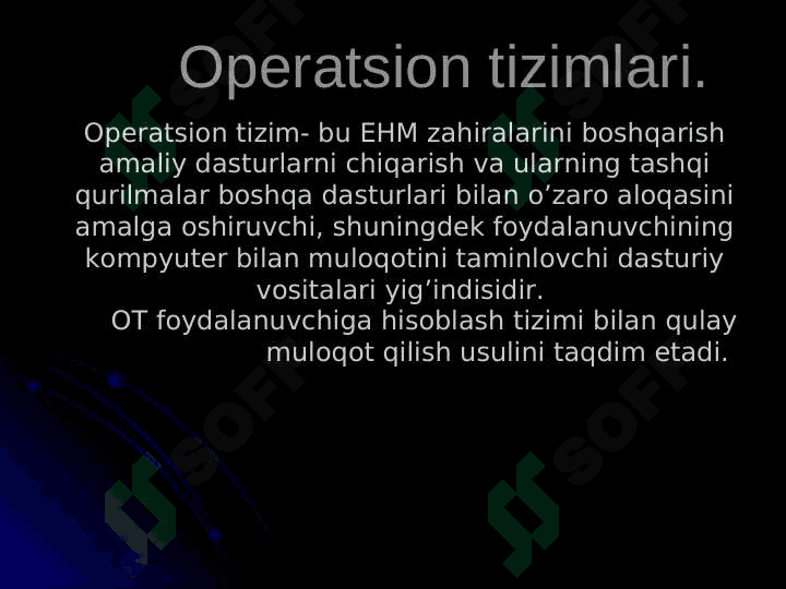 Operatsion tizimlari 2