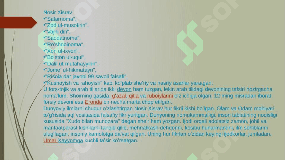 Nosir Xusravning ijodi va hayoti 4