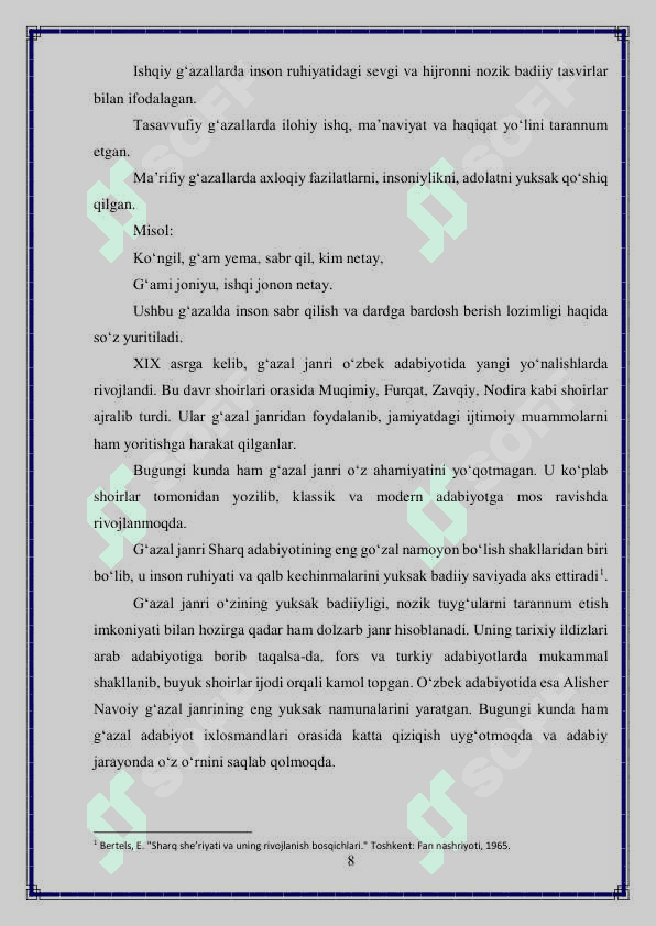 G'azal va uning turlari 8
