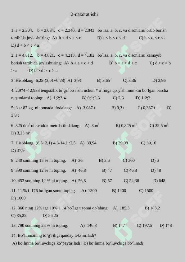 11-sinf algebra va geometriya test daftar 2025 5