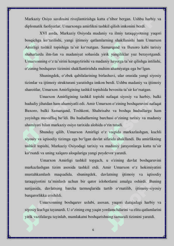Umarxon amirligi faoliyati 6