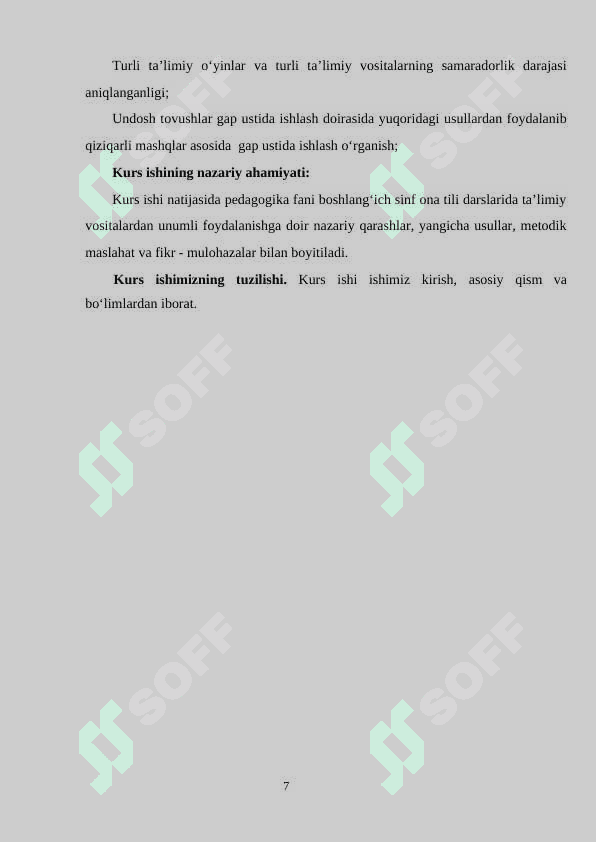 3-SINFDA  UNLI  TOVUSHLAR VA HARFLARNINI YANGI TEXNOLOGIYALAR ASOSIDA O‘QITISH METODIKASI 7