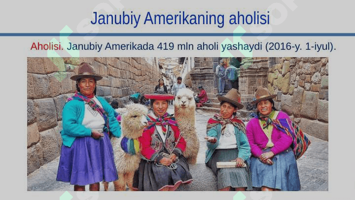 Janubiy Amerika aholisi 4