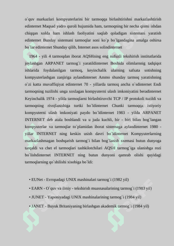 Internet haqida ref 20 klaster krossword bilan testi bilan 4